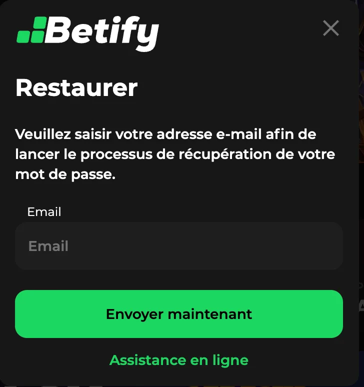 Problème connexion Betify